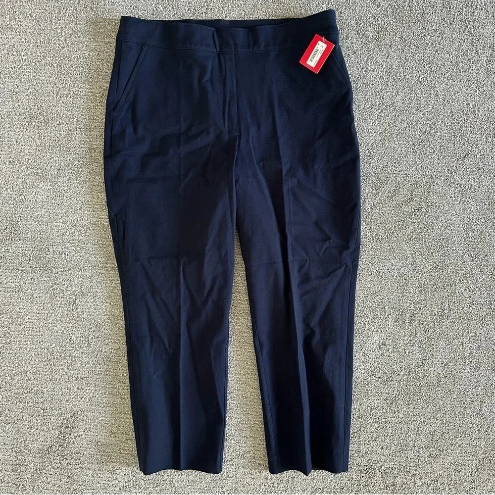 SPANX 20365Q Polished Ankle Slim in Classic Navy Pull-on Shaping Crop Pant Large - Picture 1 of 7
